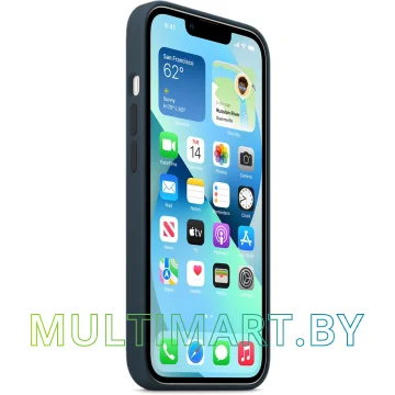 Чехол для телефона Apple MagSafe Silicone Case для iPhone 13 (синий омут) картинка 3